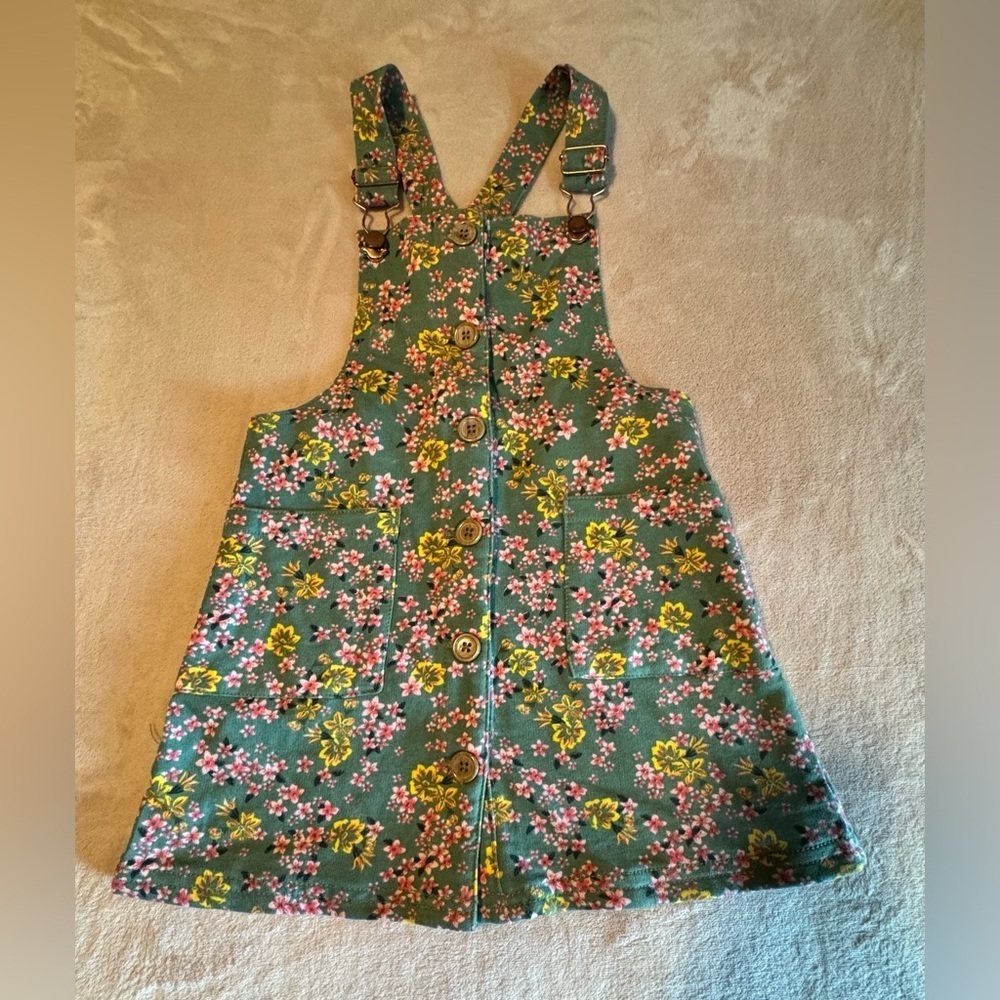 Floral Green Kids Suspenders Size 5 - Picture 7 of 7